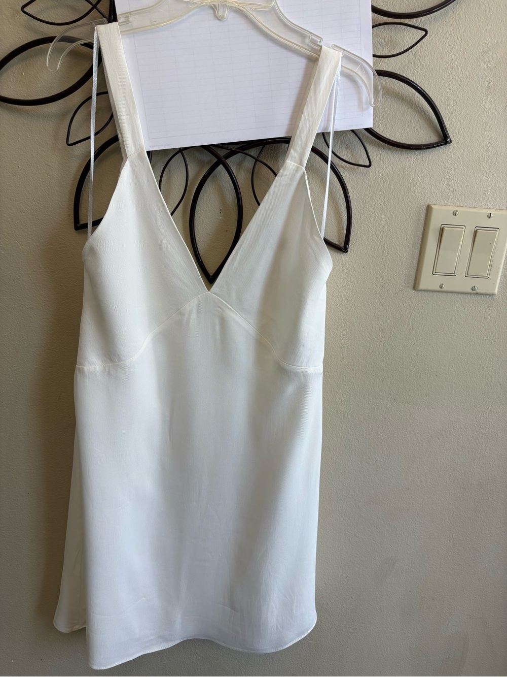 Zara White Mini Slip Dress